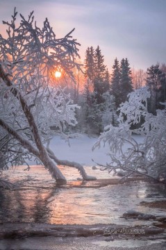 リアルな写真から Painting - リアルな写真18冬の風景